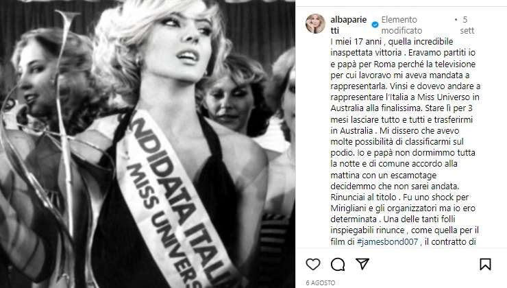 Alba Parietti spunta foto 17 anni