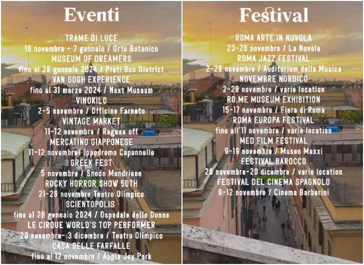 date festival novembre