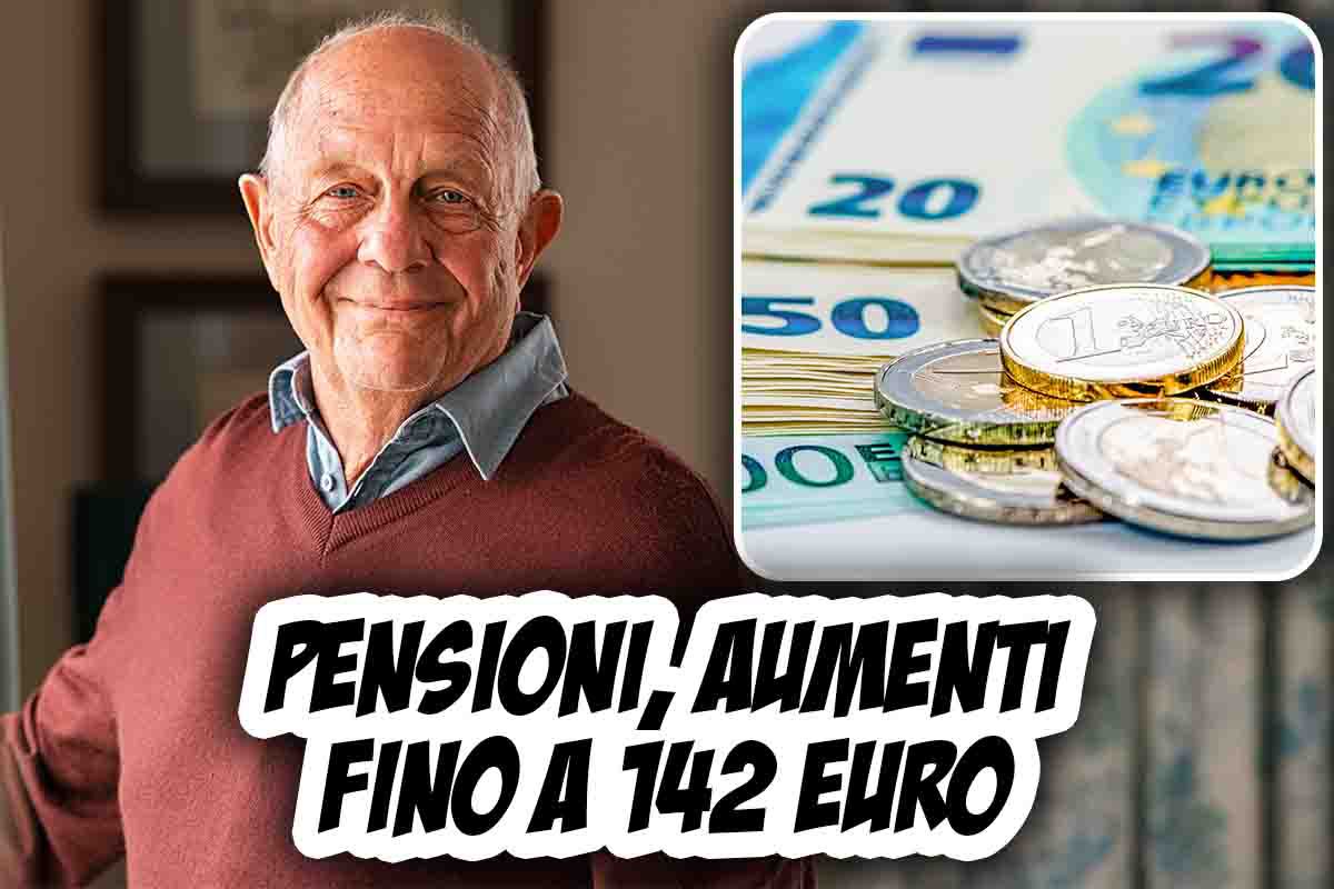 Pensioni aumenti fino a 142€
