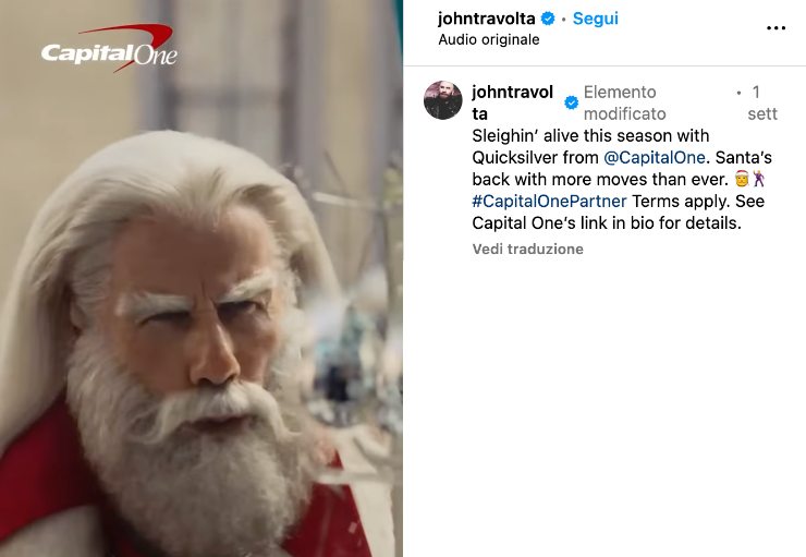 Babbo Natale speciale, John Travolta